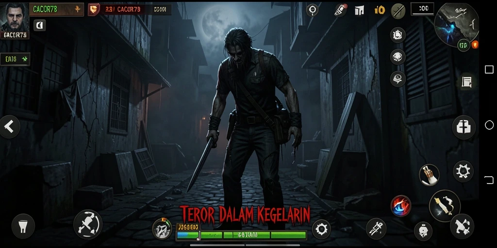 Gameplay menegangkan dalam kegelapan yang misterius.