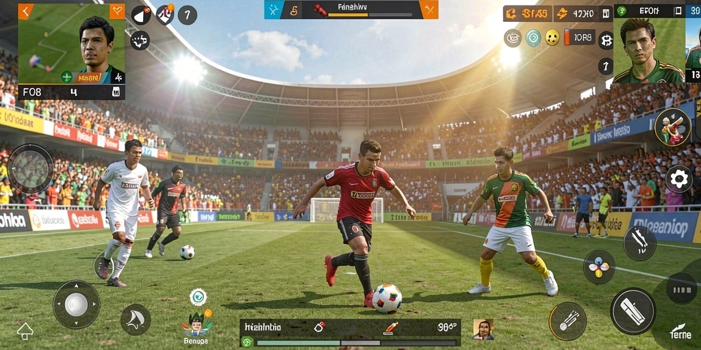Screenshot gameplay FO8 menunjukkan aksi seru di lapangan.