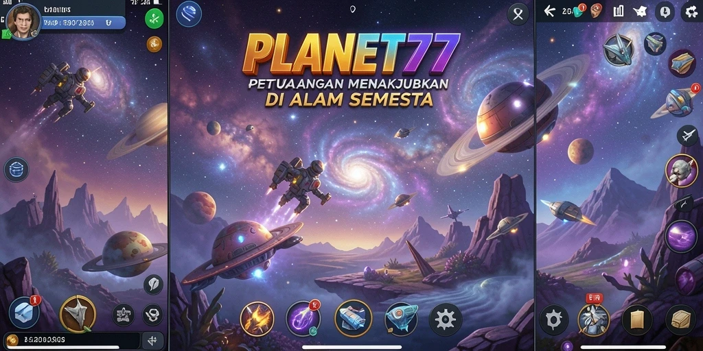 Screenshot menampilkan aksi seru dalam petualangan luar angkasa.
