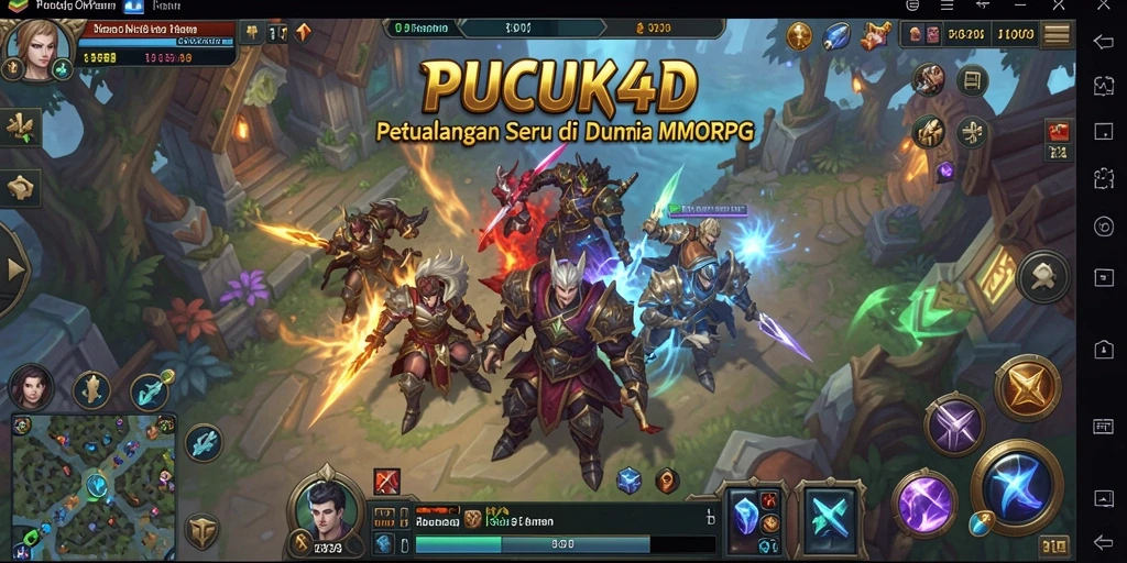 Tampilan screenshot utama PUCUK4D menampilkan pertempuran mendebarkan dan lingkungan yang kaya.