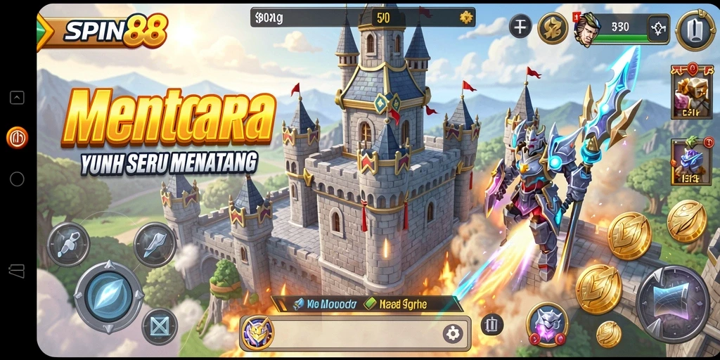 Tampilan gameplay menarik SPIN88 dalam pertahanan menara.
