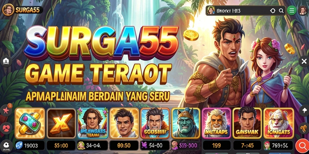 Tampilan menarik dari gameplay Slot di SURGA55 yang memukau.