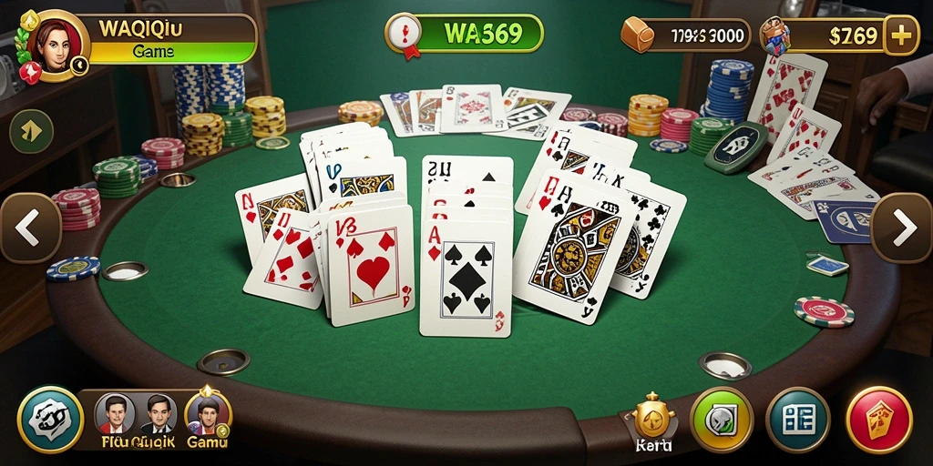 Screenshot utama WA369 menampilkan gameplay seru dari QiuQiu.